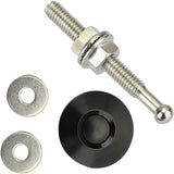 BJ 14514-UNIVERSAL PUSH BUTTON BILLET MINI HOOD PINS LOCK BLACK