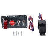 BJ 43016-12V CAR IGNITION SWITCH ENGINE START PUSH BUTTON 2 TOGGLE RACING PANEL