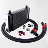 BJ 14200-25 ROW AN-10AN UNIVERSAL OIL COOLER+SS Braided Hose kit