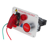 BJ 43010-12V Red LED Racing Car Engine Start Push Button Ignition Switch Panel