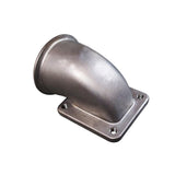 BJ 14518-3" V band T4 Turbo Stainless 90 Degree Elbow Adapter Flange 304 SS Cast + Clamp