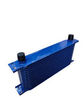 BJ 340056-Universal 16 Row -10AN AN-10 AN 10 Engine Transmission Oil Cooler Blue