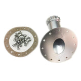 BJ 14958-Aluminum Billet 45 Degree Fuel Cell Fast Filler Neck With Mounting Hole 12 Bolt Flange
