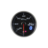 BJ 22069-D Racing DX-Series 60MM Peak Fuel Pressure Gauge with Waterproof Sensor Connector