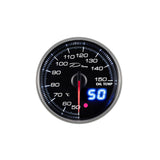 BJ 22072-D Racing DX-Series 60MM Peak Oil Temperature Gauge with Waterproof Sensor Connector