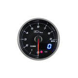 BJ 22074-D Racing DX-Series 60MM Peak RPM Gauge with Waterproof Sensor Connector