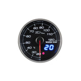 BJ 22071-D Racing DX-Series 60MM Peak Water Temperature Gauge with Waterproof Sensor Connector