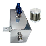 BJ 14265-Breather Oil Catch Tank 2L - Silver - Aluminum - Universal