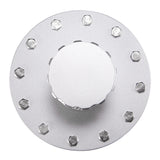 BJ 14959-Billet Straight Aluminum Fuel Cell Fast Fill Filler Neck 12 Bolt Flange + Cap SR