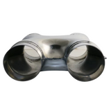 BJ 16254-Stainless Steel X-PIPE 3'' Inlet/Outlet Car Exhaust Dual Crossover X pipe Universal Exhaust System Four Way Pipe