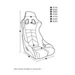 BJ 43050-BOOST SEATS Sport Seat D1 - Black c/w U08 Universal Slider & L Shape Panel