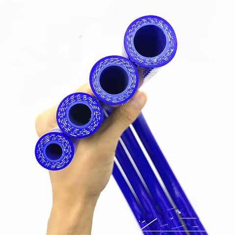 BJ 15041-8mm 3 layers Polyester 1 Meter Silicone Straight Hose blue Silica gel tube For Car engine Universal High temperature pipe