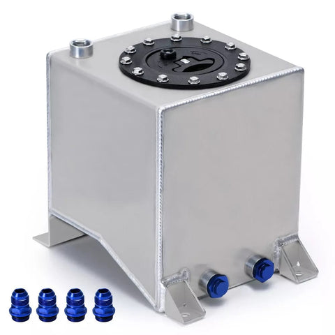 BJ 14214-Universal 2.5 Gallon 10L Fuel Cell Tank Aluminum Polished