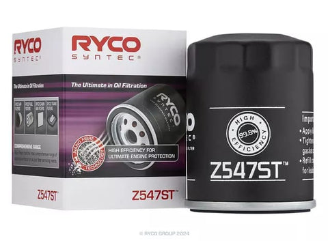 BJ 01364-Ryco Z547ST SynTec Oil Filter Nissan Patrol TB48DE, TB45E, VK56VD