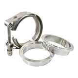 BJ 14168-V-Band Clamp 3.5" Inch with Flanges for Exhaust Pipe in 304 Stainless Steel, 3.5" 89mm