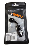 BJ 15635-BOOST 4AN Hose End Fitting 45 Degree Swivel for Braided Fuel Hose, Black
