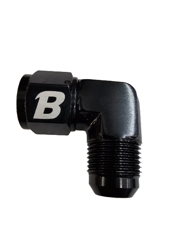 BJ 15662-BOOST -12AN Male To -12AN Female 90 Degree Swivel Coupler Fitting