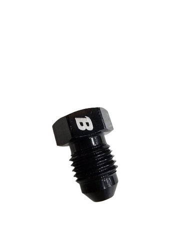 BJ 15664-BOOST ANODIZED ALUMINUM -4AN MALE FLARE PLUG FITTING, BLACK