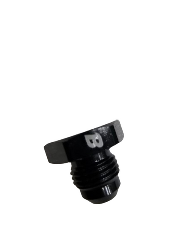 BJ 15665-BOOST ANODIZED ALUMINUM -6AN MALE FLARE PLUG FITTING, BLACK