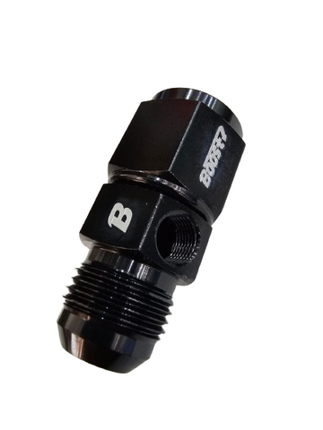 BJ 15680-BOOST Fuel Pressure Fitting 10AN Male to Female with 1/8 NPT Gauge Port Hose Adapter