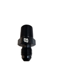 BJ 15689-BOOST AN4 4AN Male To 1/4'' NPT Male Straight Fitting Adapter Aluminum Black