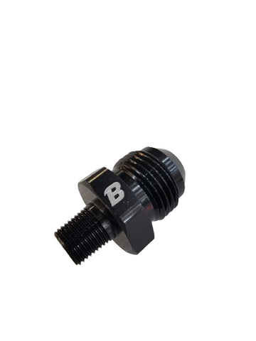 BJ 15694-BOOST Aluminum 8 AN to 1/8 NPT Pipe Fuel Line Hose Fittings Adapter AN8 Male Flare to 1/8 NPT Male Thread Black