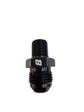 BJ 15695-BOOST 8 AN Flare to 1/4" NPT Pipe Fuel Line Hose Fitting Adapter AN8 Male Flare to 1/4 NPT Male Thread Aluminum Black Anodized