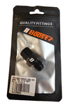 BJ 15692-BOOST 6AN Male Flare to 3/8" NPT Pipe Fitting Adapter Aluminum Straight Black