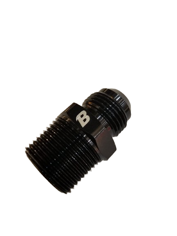 BJ 15700-BOOST 10AN Flare to 3/4 NPT Male Fuel Hose Fitting Adapter JIC 10 AN10 Male to 3/4 inch Male NPT Thread Pipe Adaptors Black Aluminum Anodized