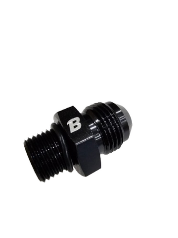 BJ 15736-BOOST 8AN Flare to M16 x 1.5 Pipe Hose Adapter Fitting Aluminum Black