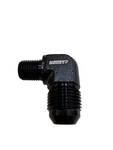 BJ 15709-BOOST Aluminum 8an an8 8 To 1/4" NPT Fitting 90 Degree Elbow Adapter Male AN 8 Black