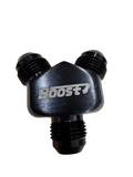 BJ 15755-BOOST 8AN to 8AN to 8AN Y-Block Fitting Anodized Matte Black