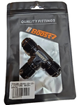 BJ 15777-BOOST T FITTING AN10-10X10 Tee T-piece Fitting Adapter Aluminum Black