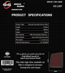 BJ 15800-GG-2387-G&G Drop-In Air Filter Fits: Land Cruiser 200 Prado LX570 Sequoia Tundra