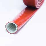 BJ 15862-Silicone Fiberglass Tube High Temperature Resistant Resin Coated Glass Fiber Braided Fireproof Sleeve Fire Retardant Casing Pipe