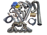 BJ 15910-TWIN WASTEGATE TURBO MANIFOLD PIPING KIT NISSAN TB48 Y61