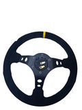 BJ 14771-STEERING WHEEL ,BLACK WRAP,HOLE SPOKE ,DEEPTH 55MM,MOMO STYLE