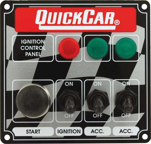 BJ 370035-Quickcar 50-025 لوحة العلم، 3 مفاتيح و 1 زر ث / أضواء