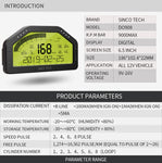BJ 14538-DO908 سيارة داش سباق عرض الرالي مقياس استشعار طقم لوحة أجهزة القياس شاشة LCD 9000RPM