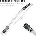 BJ 02149-BOOST Fuel Filler Jug Hose, 14 Inch Transparent Filler Hoses Spout Replacement for 3/5/5.5 Gallon Gas Cans, Professional Racing Fuel Jug Hose