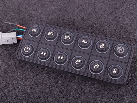 BJ 01389-MAXXECU-2004-CAN keypad (12 keys) multi color LED
