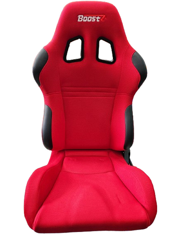 BJ 43041-BOOST SEATS UNIVERSAL SPORTS ADJUSTABLE CAR RACING SEAT RED
