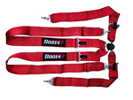 BJ 350005-PRO BOOST UNIVERSAL 4 POINT SAFETY BELT RACING SEAT BELT RED