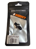 BJ 15688-BOOST 4AN Male Flare to 1/8" NPT Pipe Fitting Adapter Aluminum Straight Black