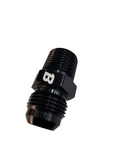 BJ 15699-BOOST 10AN Flare to 1/2" NPT Pipe Hose Adapter Fitting Aluminum AN10 Male Flare to 1/2 NPT Male Thread Black Anodized