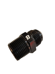 BJ 15702-BOOST Aluminum 12AN Male Flare to 3/4 NPT Male Straight Fuel Hose Adapter Pipe Thread Fitting Black