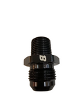 BJ 15701-BOOST 12AN Flare to 1/2" NPT Pipe Hose Adapter Fitting Aluminum AN12 Male Flare to 1/2 NPT Male Thread Black Anodized