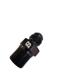 BJ 15692-BOOST 6AN Male Flare to 3/8" NPT Pipe Fitting Adapter Aluminum Straight Black