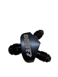 BJ 15752-BOOST 6AN x 4AN x 4AN Y Fitting Male/Male/Male Black Aluminum Nitrous Outlet