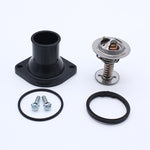 BJ 15919-Chevy Ls Black Aluminum Straight Water Neck Housing W/ Thermostat Ls1 Ls2 Ls
